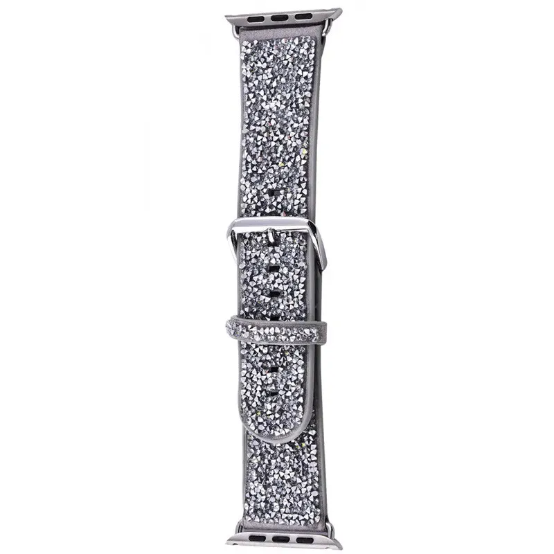 Ремінець Bling World Rock Diamond для Apple Watch 42 /44/45/46/49mm Срібний