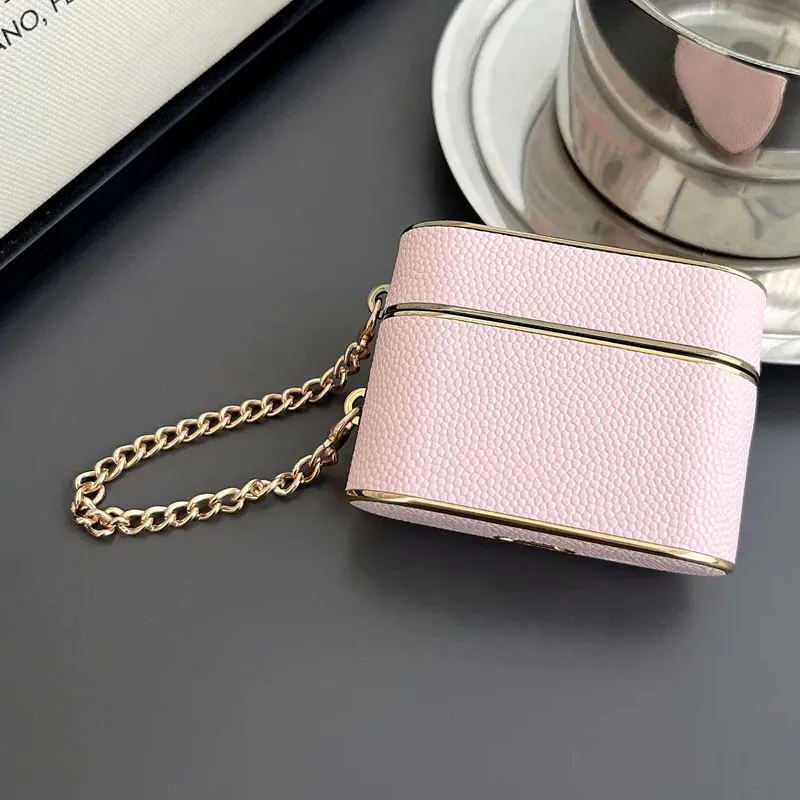 Шкіряний футляр Suitcase для навушників AirPods 3 Pink — фото 2