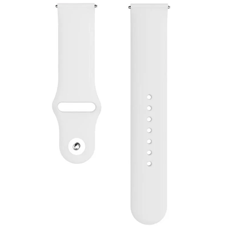 Силіконовий ремінець Sport для Smart Watch 22mm Білий / White — фото 3