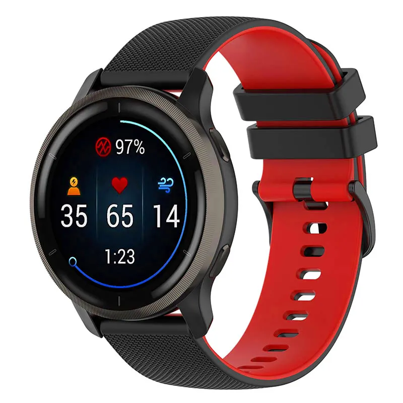 Ремінець Ribby для Smart Watch 20mm Black / Red