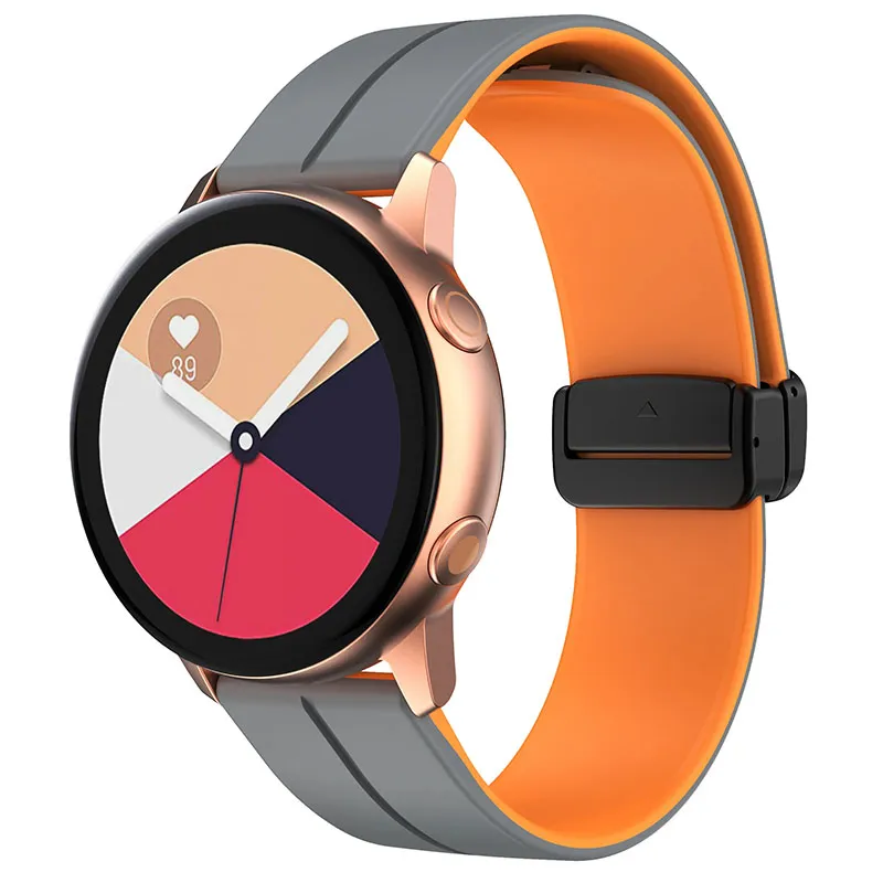 Силіконовий ремінець Classy для Smart Watch 20mm Grey / Orange