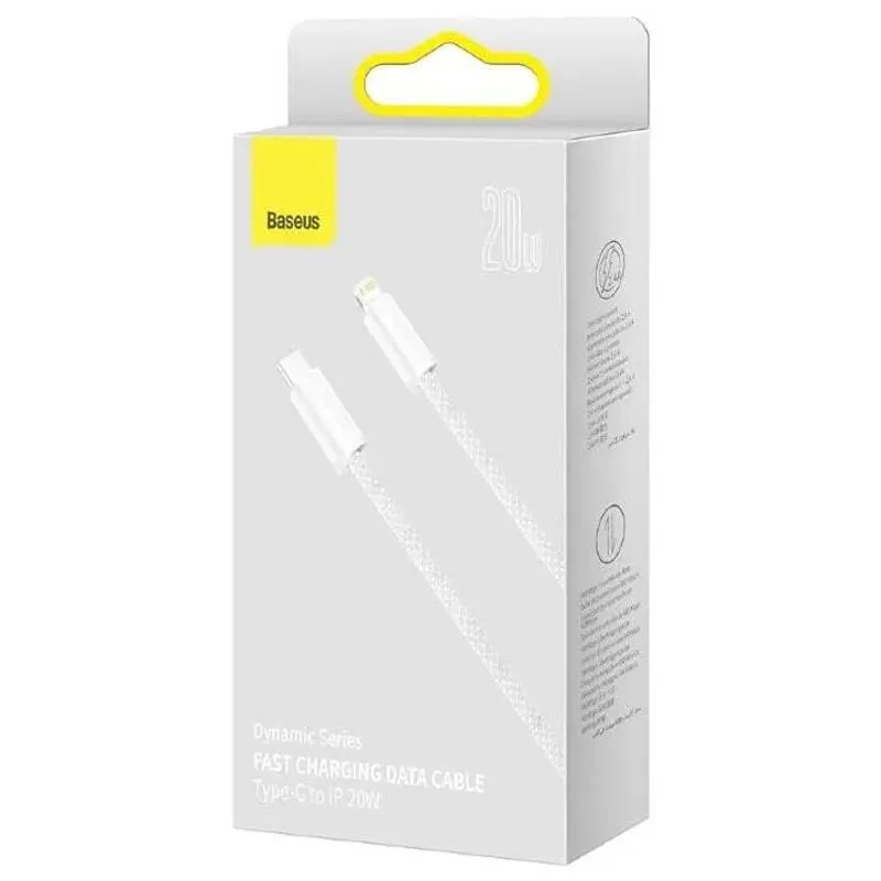 Дата кабель Baseus Dynamic Series Type-C to Lightning 20W White — фото 3