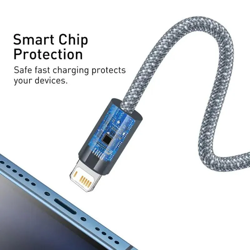 Дата кабель Baseus Dynamic Series USB to Lightning 2.4A Slate Gray — фото 3