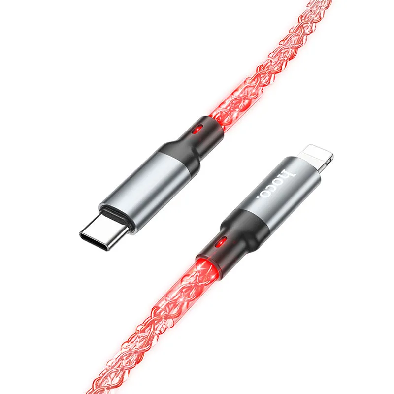 Дата кабель Hoco U112 Shine Type-C to Lightning 20W Gray — фото 2