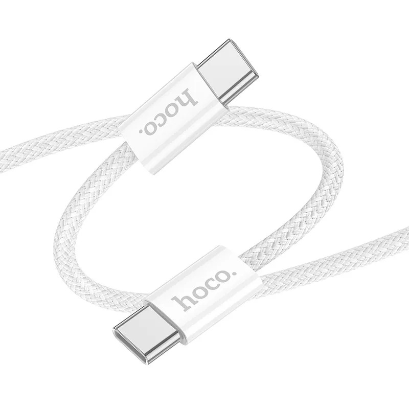 Дата кабель Hoco X104 Source 60W Type-C to Type-C White — фото 2