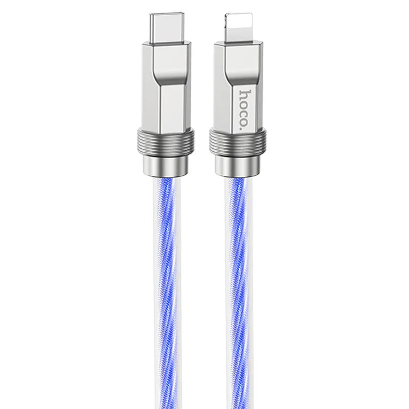 Дата кабель Hoco U113 Solid 20W Type-C to Lightning Blue