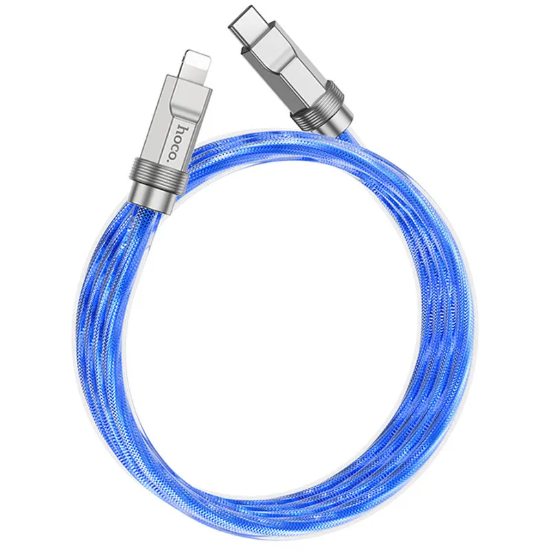 Дата кабель Hoco U113 Solid 20W Type-C to Lightning Blue — фото 2