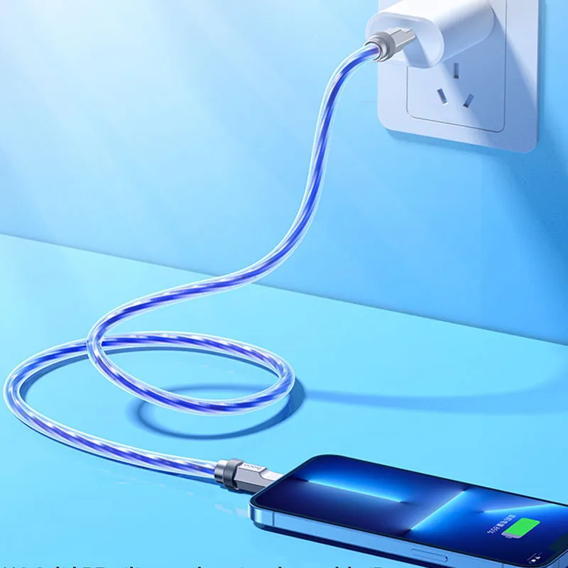Дата кабель Hoco U113 Solid 20W Type-C to Lightning Blue — фото 5