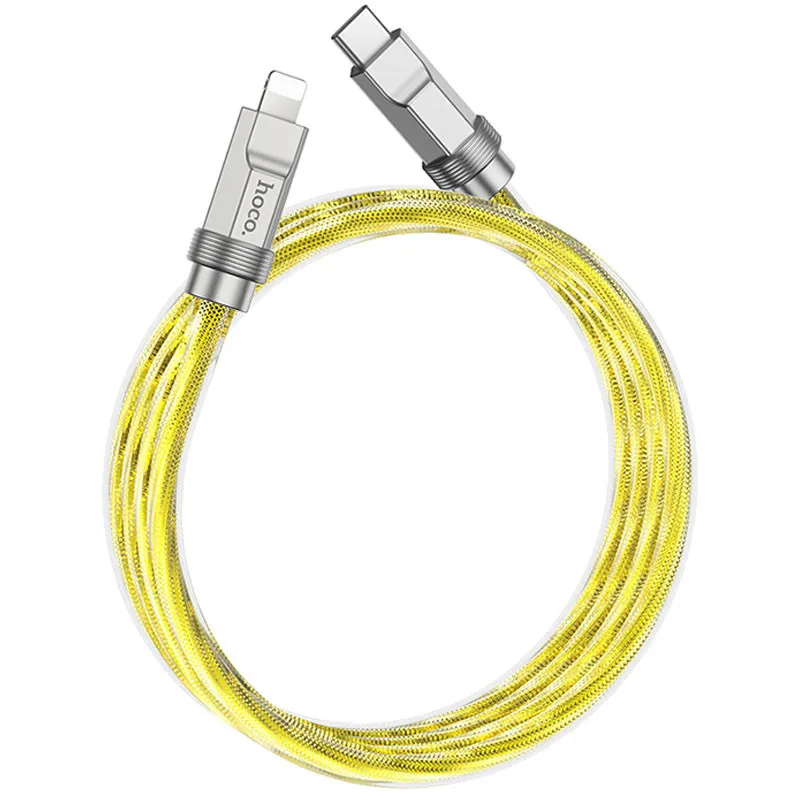 Дата кабель Hoco U113 Solid 20W Type-C to Lightning Gold — фото 2