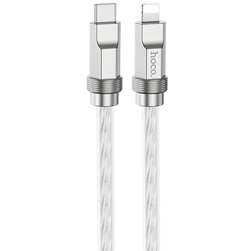 Дата кабель Hoco U113 Solid 20W Type-C to Lightning Silver