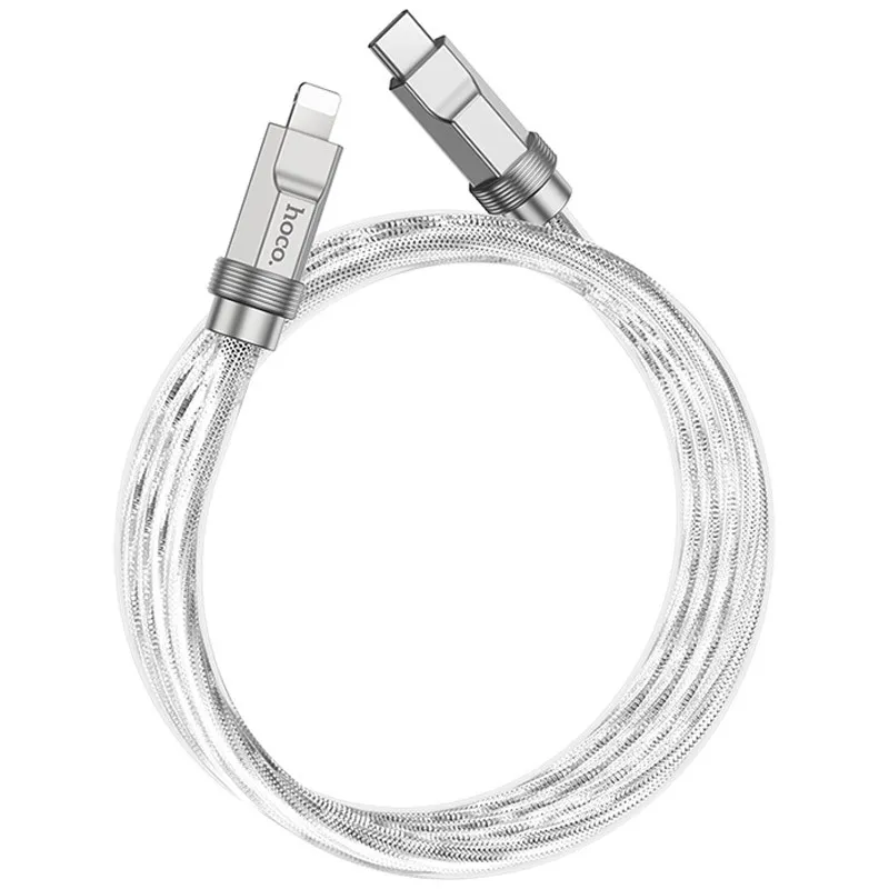 Дата кабель Hoco U113 Solid 20W Type-C to Lightning Silver — фото 2