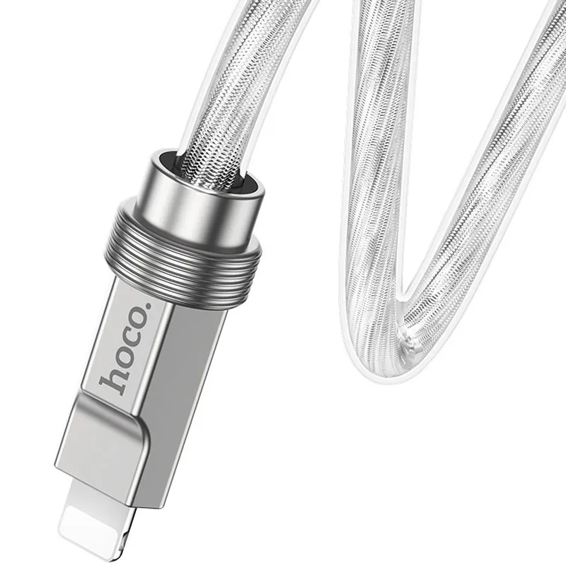 Дата кабель Hoco U113 Solid 20W Type-C to Lightning Silver — фото 3