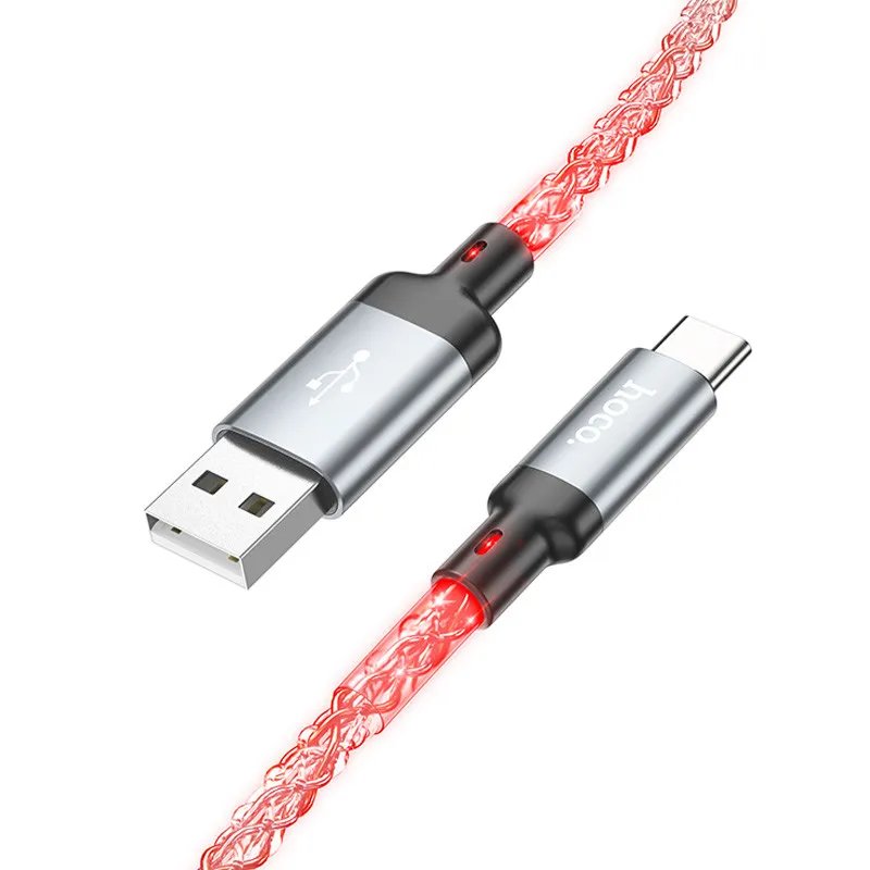 Дата кабель Hoco U112 Shine USB to Type-C 3A Gray — фото 2