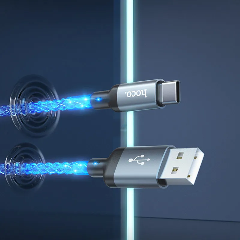 Дата кабель Hoco U112 Shine USB to Type-C 3A Gray — фото 7