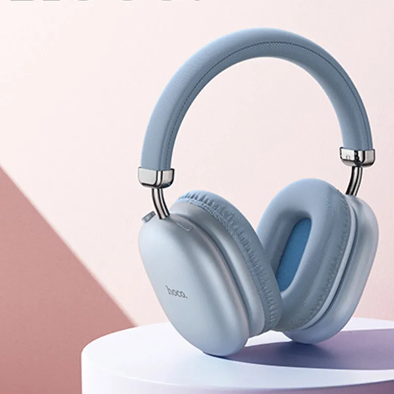 Накладні бездротові навушники Hoco W35 Max Joy Sky Blue — фото 2