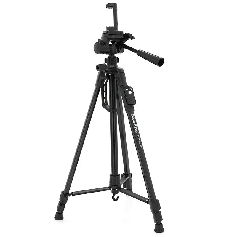 Штатив NeePho NP-8830 для зйомки 54-155см з розборним тримачем у чохлі+пульт Black