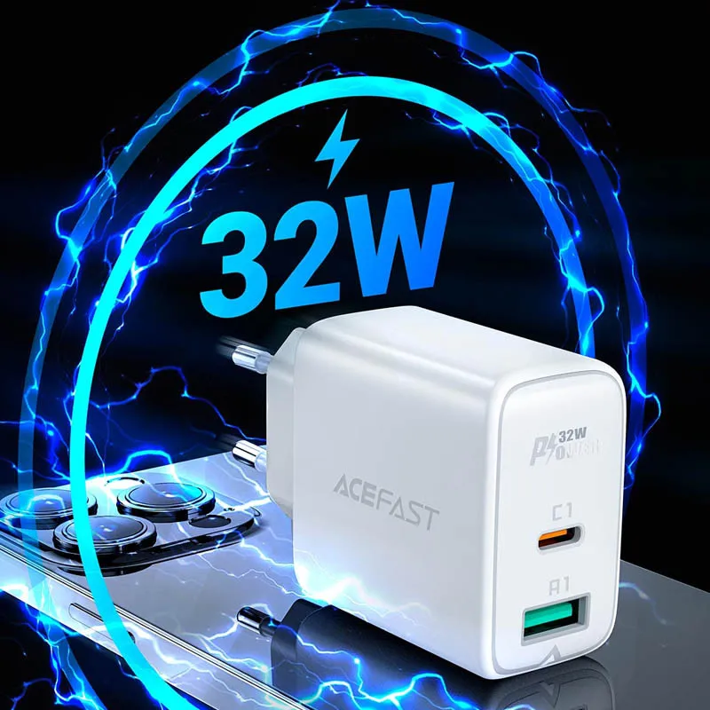 МЗП Acefast A5 PD32W+QC3.0 White — фото 2