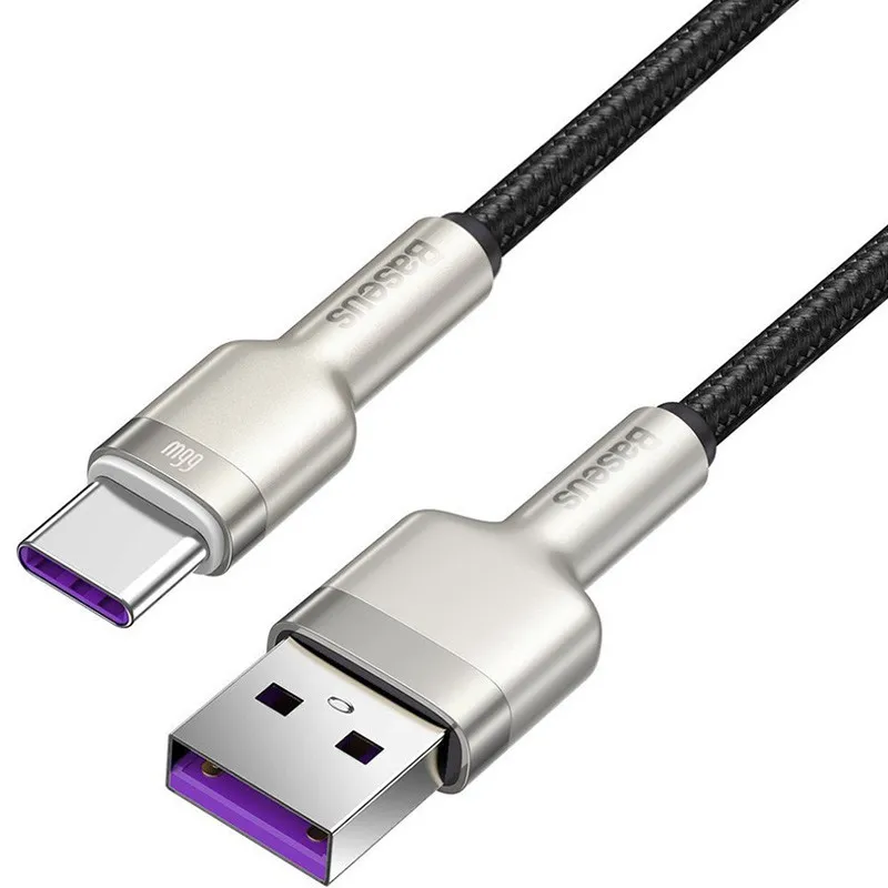 Дата кабель Baseus Cafule Metal USB to Type-C 66W Black — фото 2