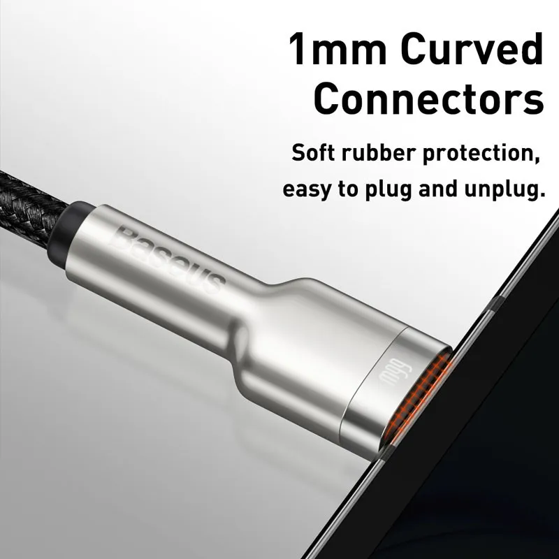 Дата кабель Baseus Cafule Metal USB to Type-C 66W Black — фото 3