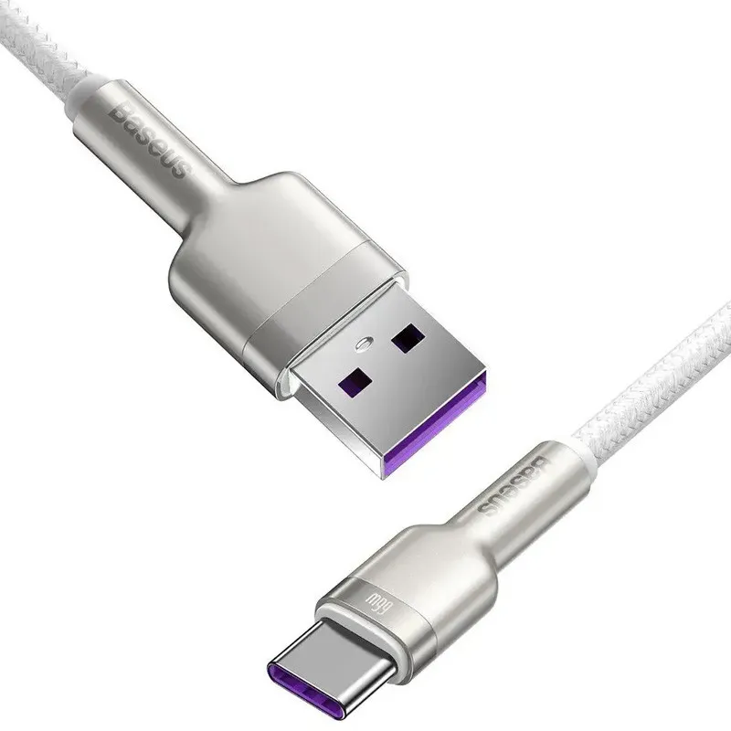 Дата кабель Baseus Cafule Metal USB to Type-C 66W White — фото 3