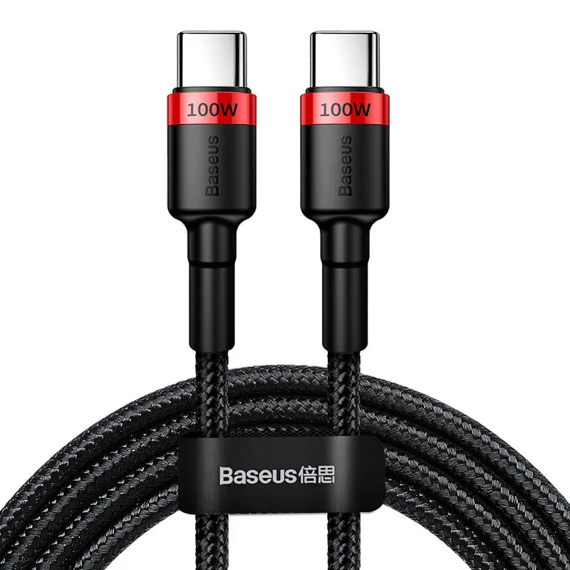 Дата кабель Baseus Cafule Type-C to Type-C PD2.0 100W Red / Black