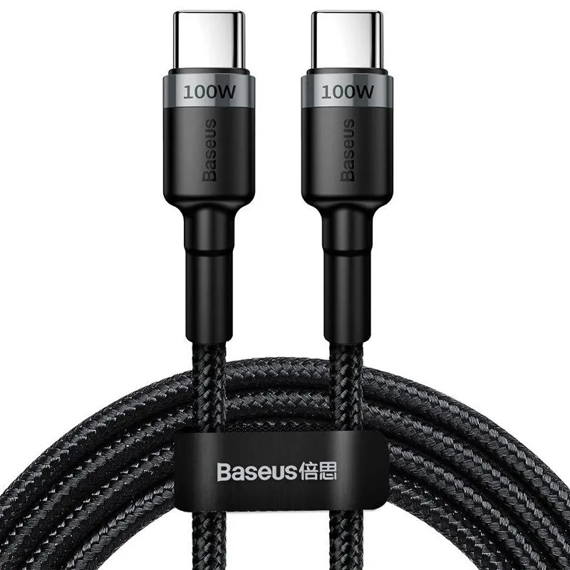 Дата кабель Baseus Cafule Type-C to Type-C PD2.0 100W Gray / Black