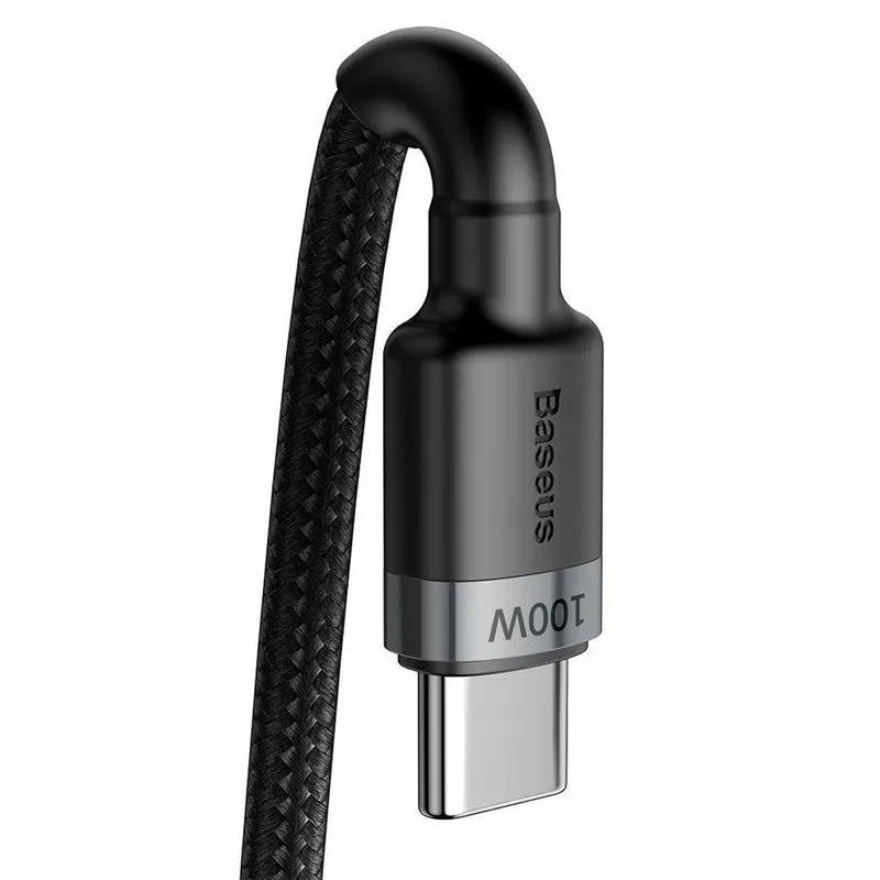 Дата кабель Baseus Cafule Type-C to Type-C PD2.0 100W Gray / Black — фото 2