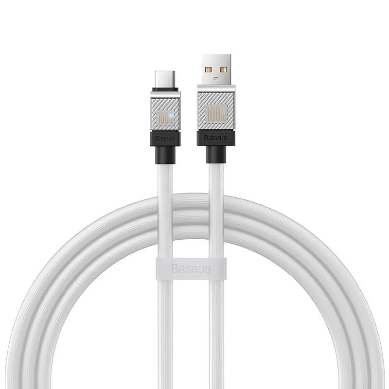Дата кабель Baseus CoolPlay Series USB to Type-C 100W White