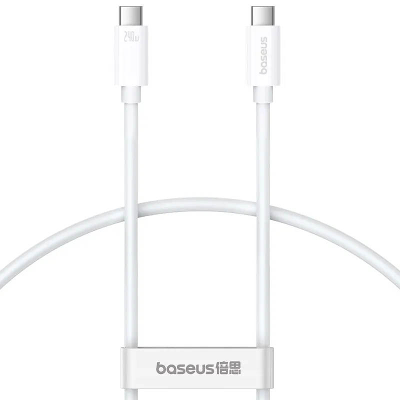 Дата кабель Baseus Superior Series 2 USB4 Full-Function Type-C to Type-C 240W Moon White
