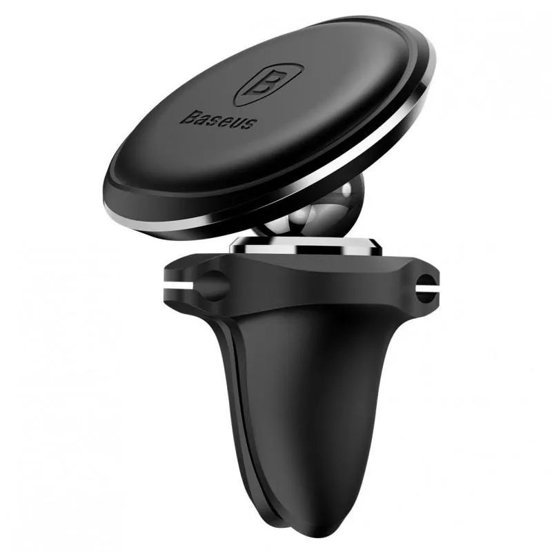 Автотримач Baseus Magnetic OS with cable clip (air outlet) (C40141201113) Black