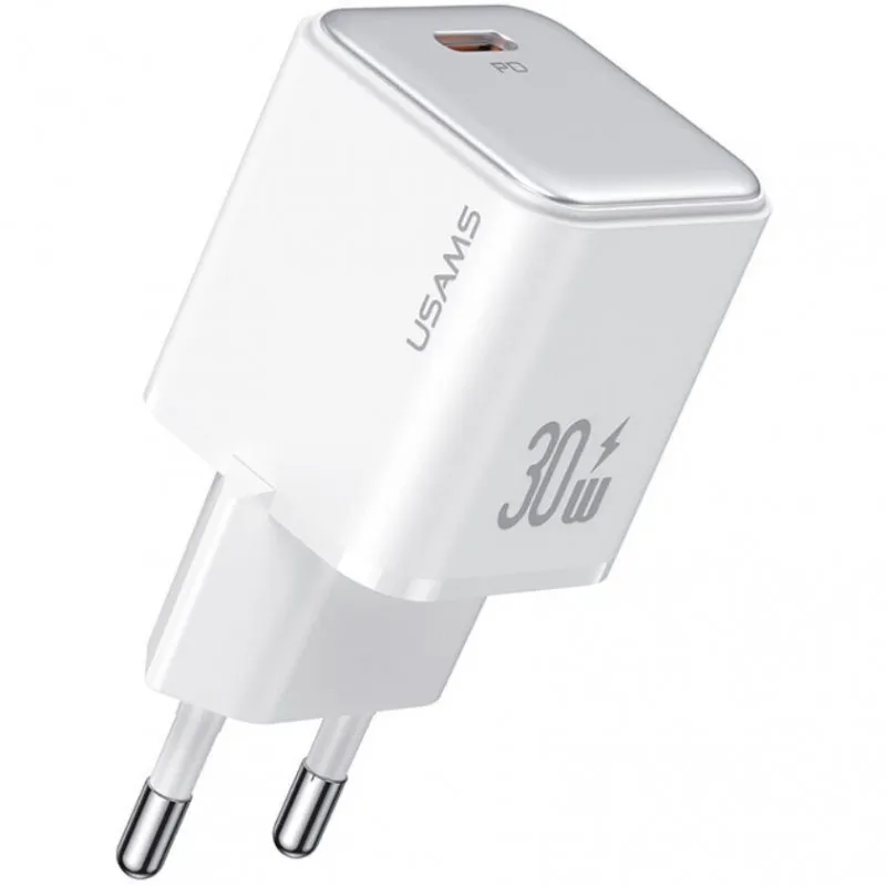 МЗП Usams US-CC186 PD30W + кабель Type-C to Lightning White — фото 2