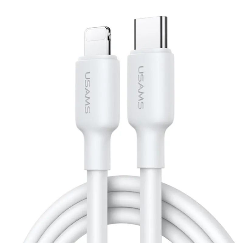 МЗП Usams US-CC186 PD30W + кабель Type-C to Lightning White — фото 3