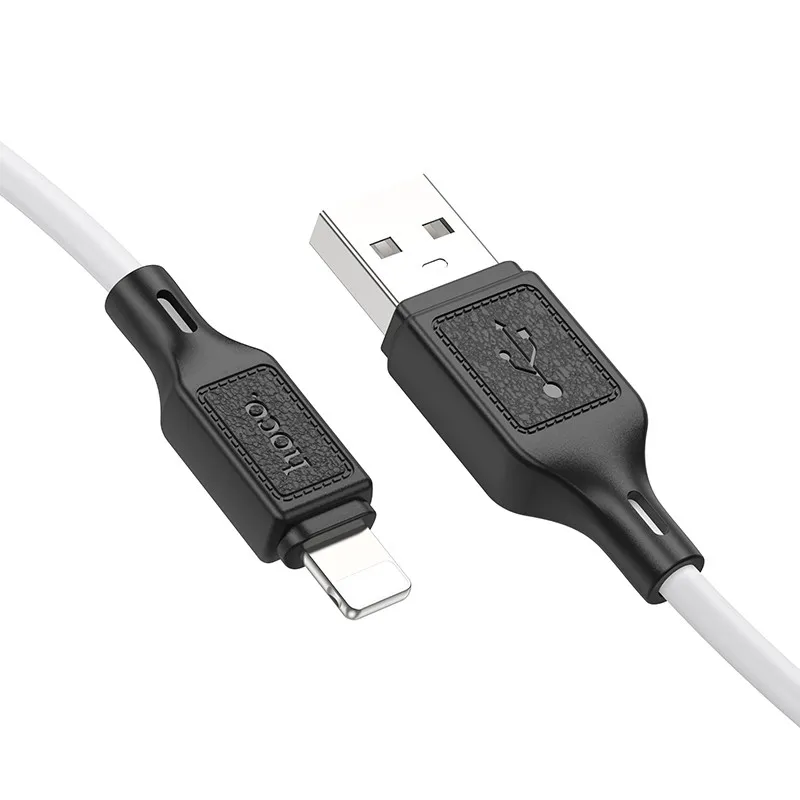 Дата кабель Hoco X90 Cool silicone USB to Lightning White — фото 3