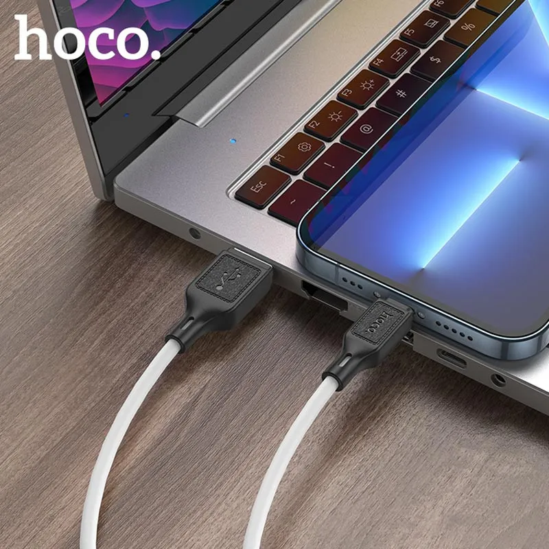 Дата кабель Hoco X90 Cool silicone USB to Lightning White — фото 4