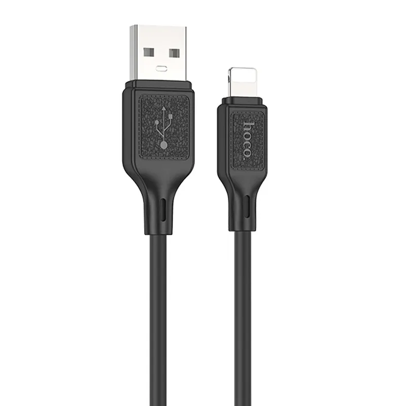 Дата кабель Hoco X90 Cool silicone USB to Lightning Black