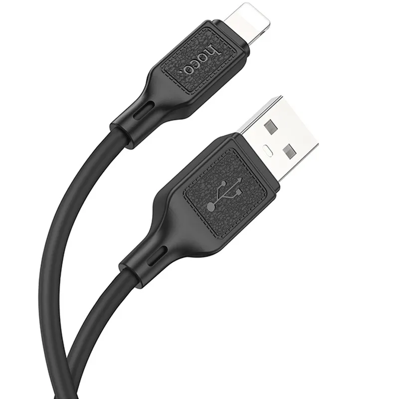 Дата кабель Hoco X90 Cool silicone USB to Lightning Black — фото 2
