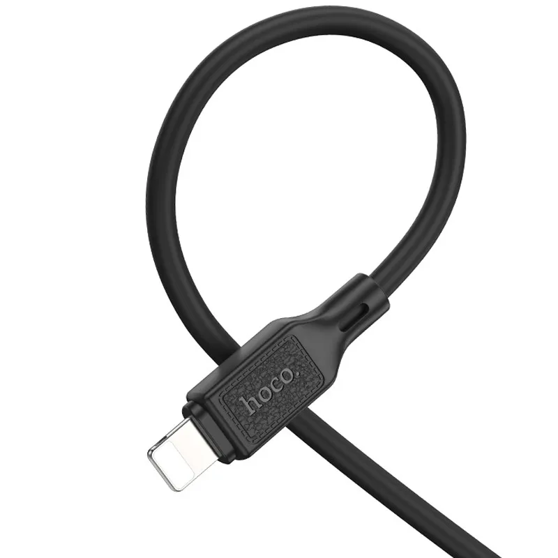 Дата кабель Hoco X90 Cool silicone USB to Lightning Black — фото 3