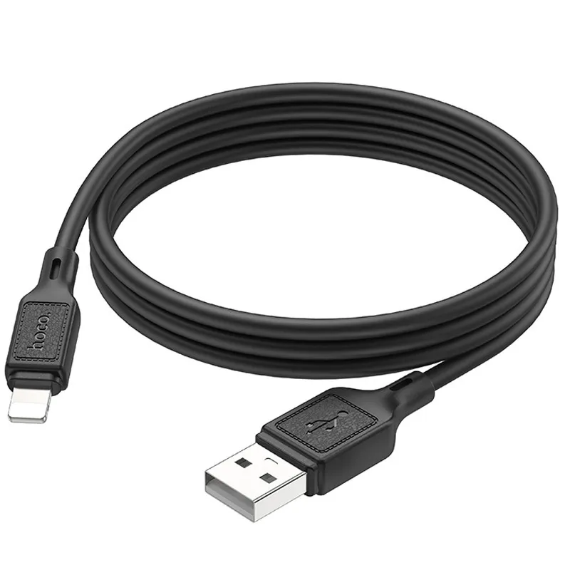 Дата кабель Hoco X90 Cool silicone USB to Lightning Black — фото 4