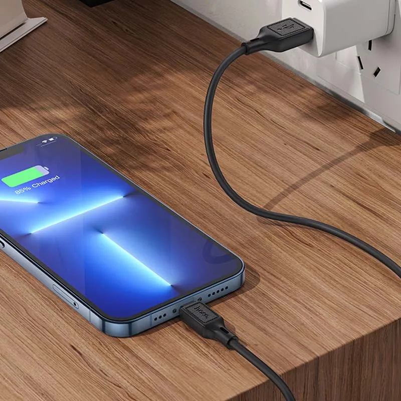 Дата кабель Hoco X90 Cool silicone USB to Lightning Black — фото 5