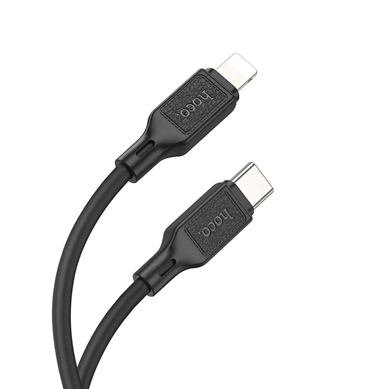 Дата кабель Hoco X90 Cool silicone Type-C to Lightning 20W Black — фото 3