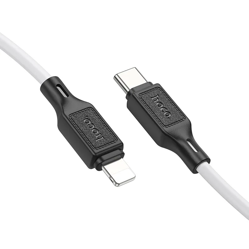 Дата кабель Hoco X90 Cool silicone Type-C to Lightning 20W White — фото 3