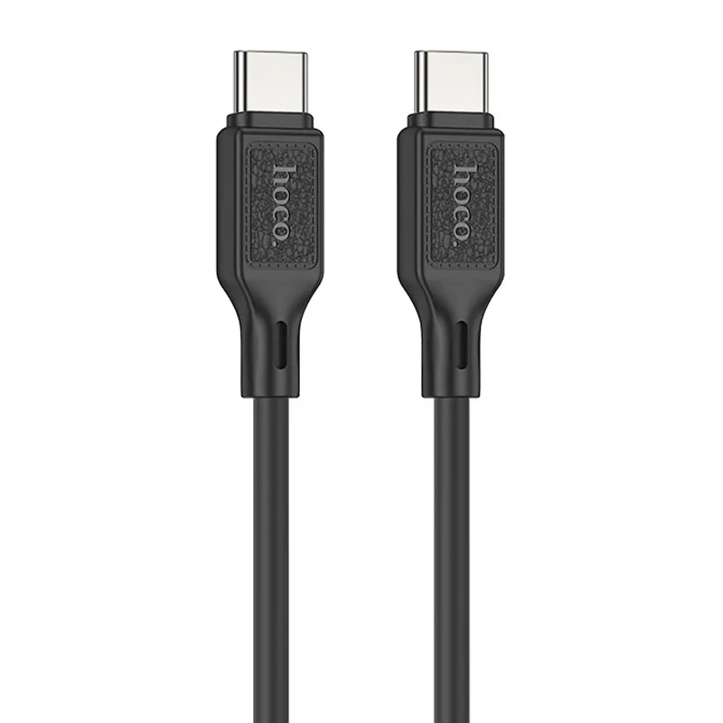 Дата кабель Hoco X90 Cool silicone Type-C to Type-C 60W Black