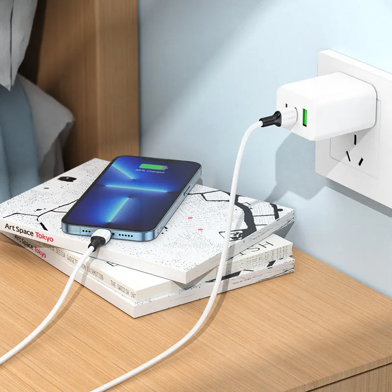 Дата кабель Borofone BX84 Rise Type-C to Lightning 20W White — фото 4