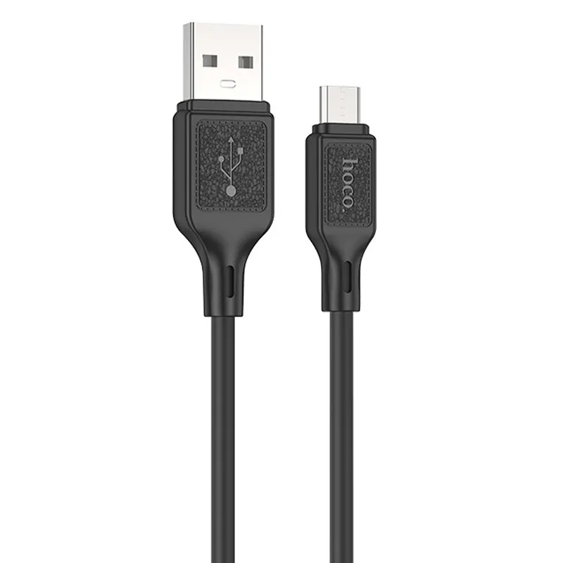 Дата кабель Hoco X90 Cool silicone USB to MicroUSB Black