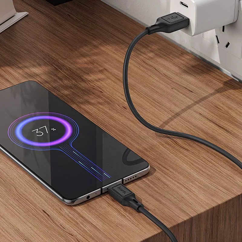 Дата кабель Hoco X90 Cool silicone USB to MicroUSB Black — фото 4