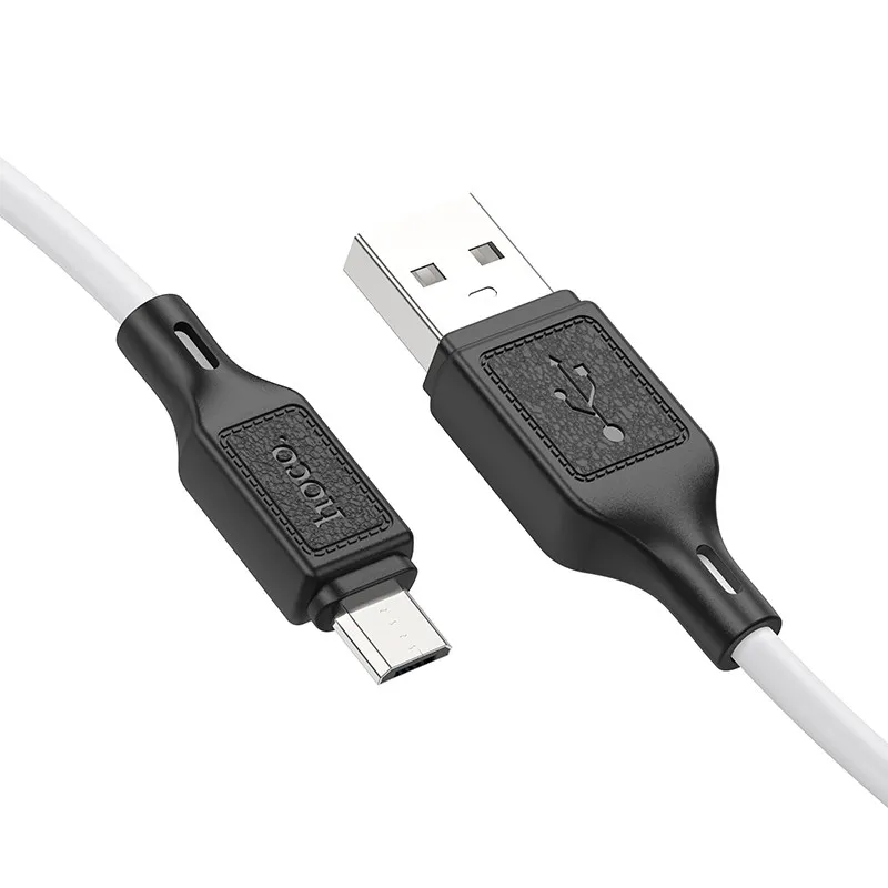 Дата кабель Hoco X90 Cool silicone USB to MicroUSB White — фото 3