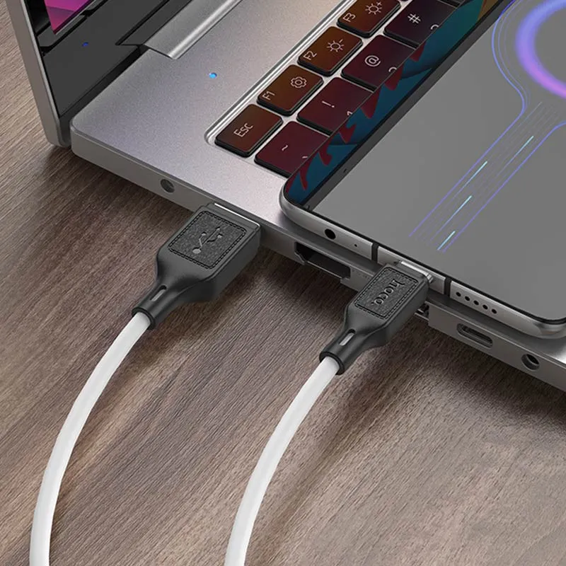Дата кабель Hoco X90 Cool silicone USB to MicroUSB White — фото 4