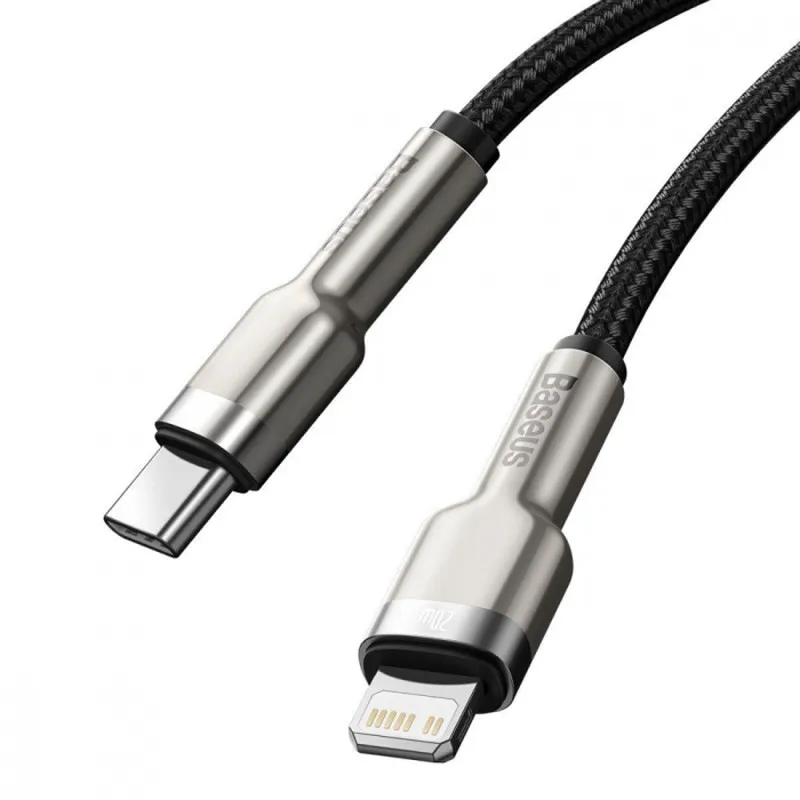 Дата кабель Baseus Cafule Series Metal Type-C to Lightning PD 20W Black — фото 2