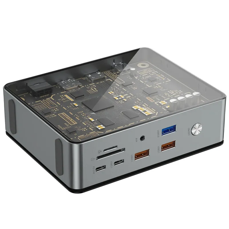 Перехідник HUB WIWU Matrix docking station 16in1 W1601 Gray — фото 4
