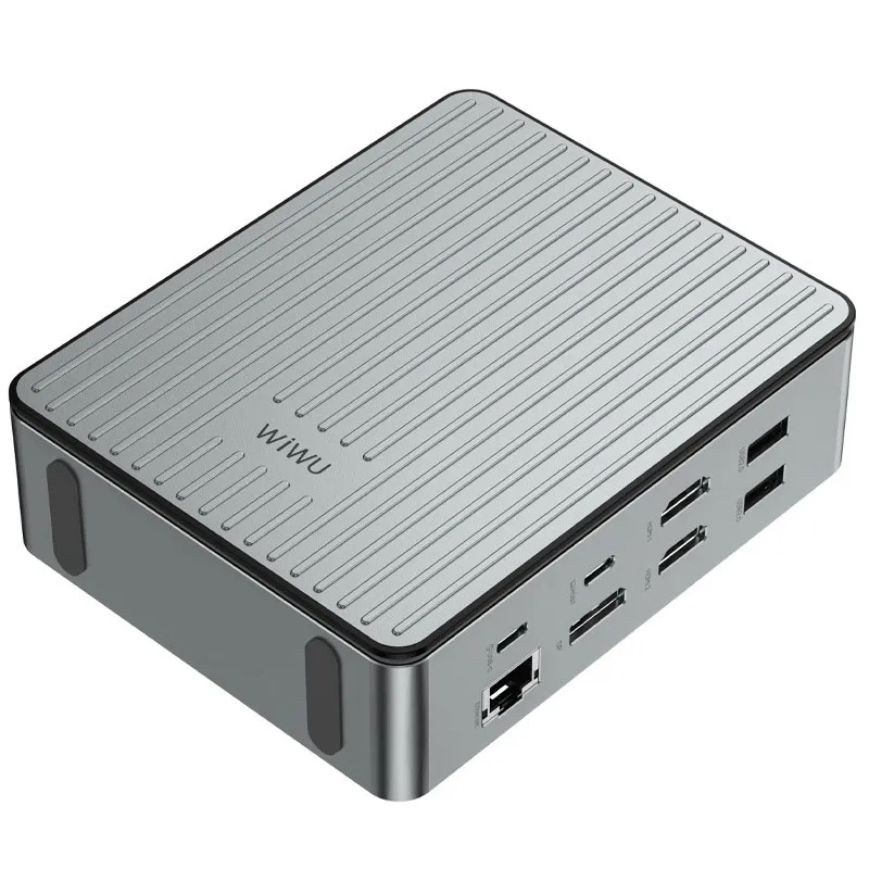 Перехідник HUB WIWU Matrix docking station 16in1 W1601 Gray — фото 5